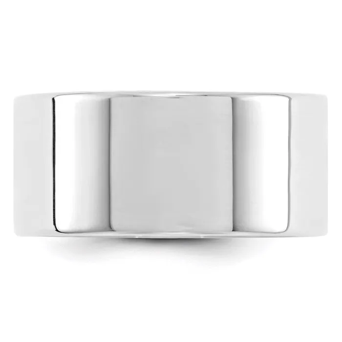 Rings Solid 14K White Gold 10mm Light Weight Flat MensWomens Wedding Band Ring Size 45 Goldia Rings Solid 14K White Gold 10mm Light Weight Flat MensWomens Wedding Band Ring Size 45 Goldia