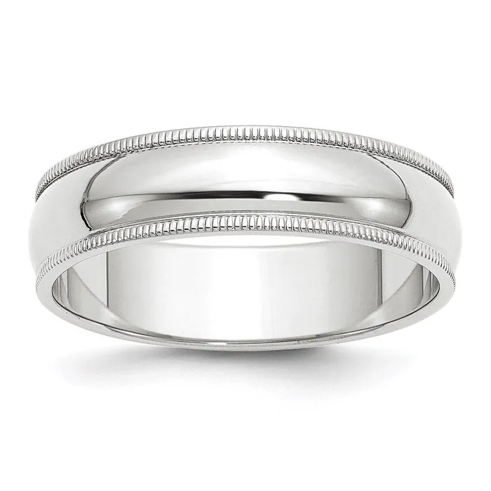 Rings Solid 18K Yellow Gold White Gold 6mm Milgrain MensWomens Wedding Band Ring Size 95 Goldia Rings Solid 18K Yellow Gold White Gold 6mm Milgrain MensWomens Wedding Band Ring Size 95 Goldia