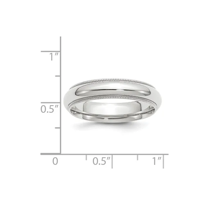 Solid 10K White Gold 5mm Milgrain Comfort Fit MensWomens Wedding Band Ring Size 65 Goldia Rings Solid 10K White Gold 5mm Milgrain Comfort Fit MensWomens Wedding Band Ring Size 65 Goldia Rings