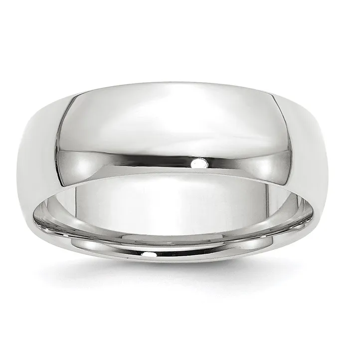Solid 10K White Gold 7mm Light Weight Comfort Fit MensWomens Wedding Band Ring Size 7 Goldia Rings Solid 10K White Gold 7mm Light Weight Comfort Fit MensWomens Wedding Band Ring Size 7 Goldia Rings