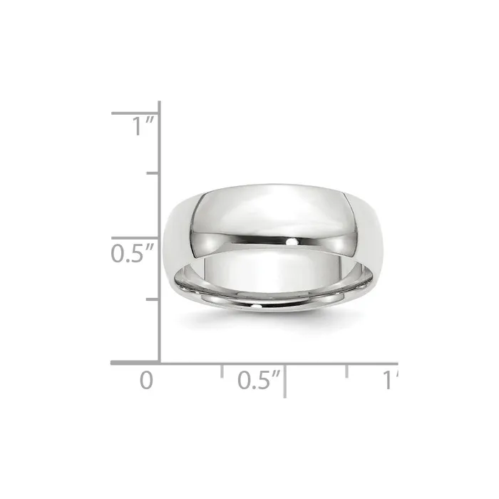 Solid 10K White Gold 7mm Light Weight Comfort Fit MensWomens Wedding Band Ring Size 7 Goldia Rings Solid 10K White Gold 7mm Light Weight Comfort Fit MensWomens Wedding Band Ring Size 7 Goldia Rings