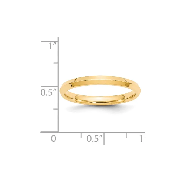 Solid 10K Yellow Gold 25mm Knife Edge Comfort Fit MensWomens Wedding Band Ring Size 5 Goldia Rings Solid 10K Yellow Gold 25mm Knife Edge Comfort Fit MensWomens Wedding Band Ring Size 5 Goldia Rings