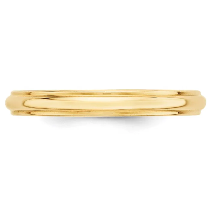 Solid 10K Yellow Gold 3mm Half Round with Edge MensWomens Wedding Band Ring Size 11 Goldia Rings Solid 10K Yellow Gold 3mm Half Round with Edge MensWomens Wedding Band Ring Size 11 Goldia Rings