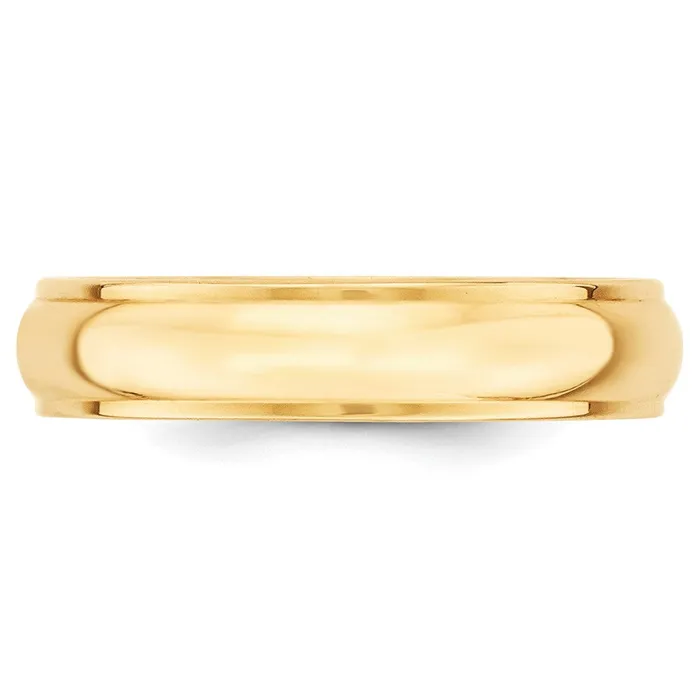 Solid 10K Yellow Gold 5mm Half Round with Edge MensWomens Wedding Band Ring Size 10 Goldia Rings Solid 10K Yellow Gold 5mm Half Round with Edge MensWomens Wedding Band Ring Size 10 Goldia Rings