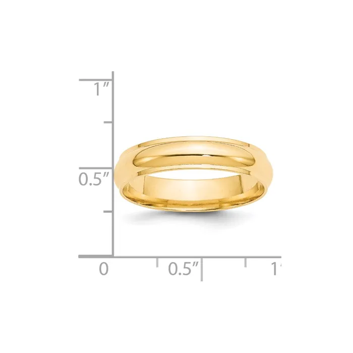 Solid 10K Yellow Gold 5mm Half Round with Edge MensWomens Wedding Band Ring Size 10 Goldia Rings Solid 10K Yellow Gold 5mm Half Round with Edge MensWomens Wedding Band Ring Size 10 Goldia Rings