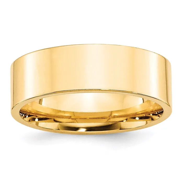 Solid 10K Yellow Gold 7mm Standard Flat Comfort Fit MensWomens Wedding Band Ring Size 12 Goldia Rings Solid 10K Yellow Gold 7mm Standard Flat Comfort Fit MensWomens Wedding Band Ring Size 12 Goldia Rings