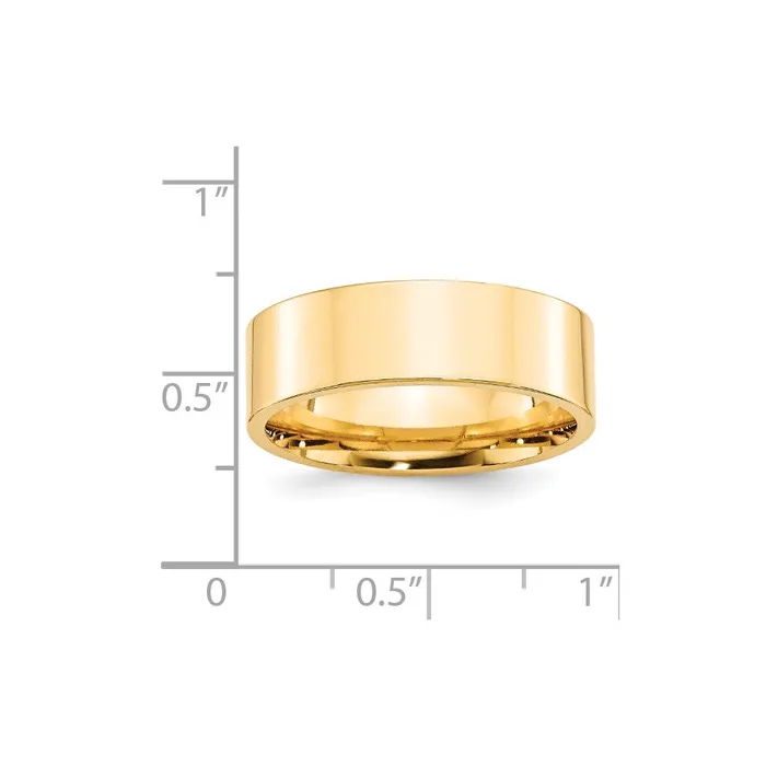 Solid 10K Yellow Gold 7mm Standard Flat Comfort Fit MensWomens Wedding Band Ring Size 12 Goldia Rings Solid 10K Yellow Gold 7mm Standard Flat Comfort Fit MensWomens Wedding Band Ring Size 12 Goldia Rings