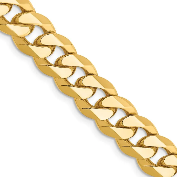 Solid 14K Yellow Gold 20 inch 85mm Flat Beveled Curb with Lobster Clasp Chain Necklace MDS Necklaces Solid 14K Yellow Gold 20 inch 85mm Flat Beveled Curb with Lobster Clasp Chain Necklace MDS Necklaces