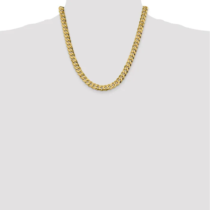 Solid 14K Yellow Gold 20 inch 85mm Flat Beveled Curb with Lobster Clasp Chain Necklace MDS Necklaces Solid 14K Yellow Gold 20 inch 85mm Flat Beveled Curb with Lobster Clasp Chain Necklace MDS Necklaces