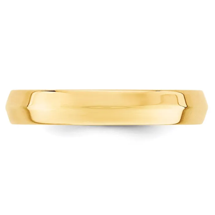 Solid 14K Yellow Gold 4mm Knife Edge Comfort Fit MensWomens Wedding Band Ring Size 135 Goldia Rings Solid 14K Yellow Gold 4mm Knife Edge Comfort Fit MensWomens Wedding Band Ring Size 135 Goldia Rings