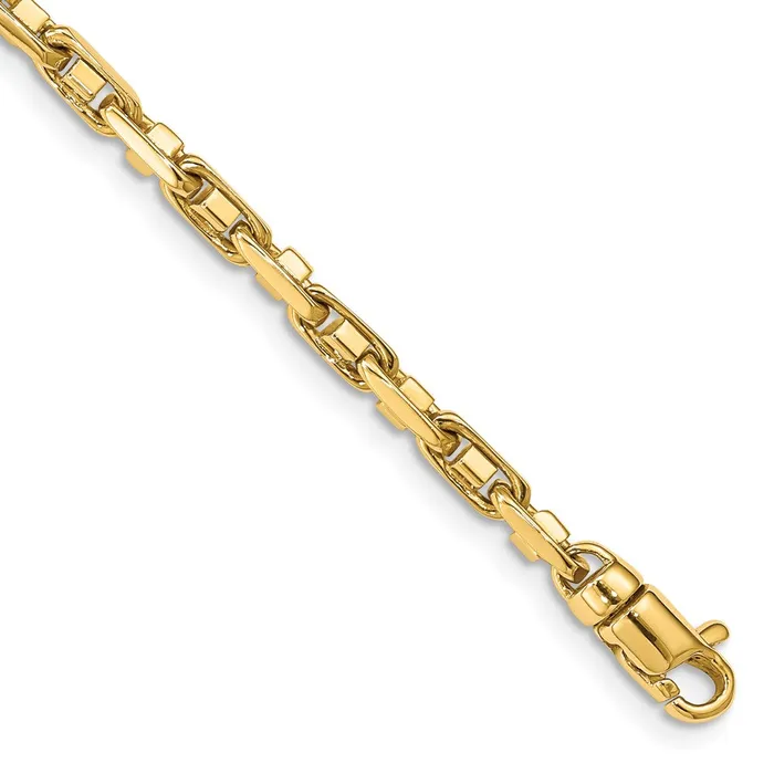 Solid 14K Yellow Gold 725 inch 38mm Polished Fancy Link with Lobster Clasp Bracelet MDS Bracelets Solid 14K Yellow Gold 725 inch 38mm Polished Fancy Link with Lobster Clasp Bracelet MDS Bracelets