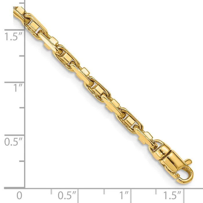 Solid 14K Yellow Gold 725 inch 38mm Polished Fancy Link with Lobster Clasp Bracelet MDS Bracelets Solid 14K Yellow Gold 725 inch 38mm Polished Fancy Link with Lobster Clasp Bracelet MDS Bracelets