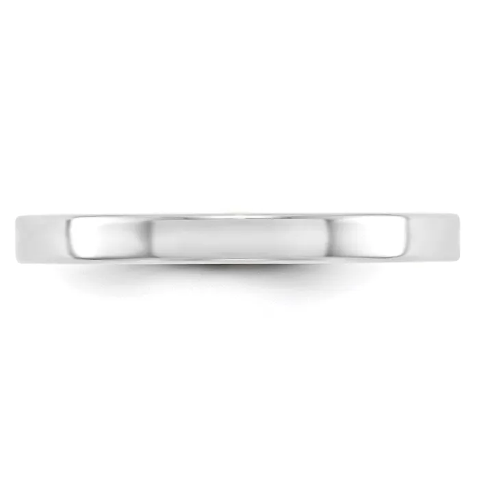 Solid 18K White Gold 25mm Light Weight Flat MensWomens Wedding Band Ring Size 105 Goldia Rings Solid 18K White Gold 25mm Light Weight Flat MensWomens Wedding Band Ring Size 105 Goldia Rings