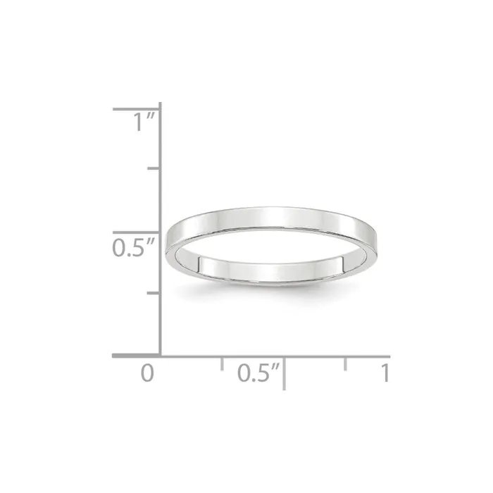 Solid 18K White Gold 25mm Light Weight Flat MensWomens Wedding Band Ring Size 105 Goldia Rings Solid 18K White Gold 25mm Light Weight Flat MensWomens Wedding Band Ring Size 105 Goldia Rings