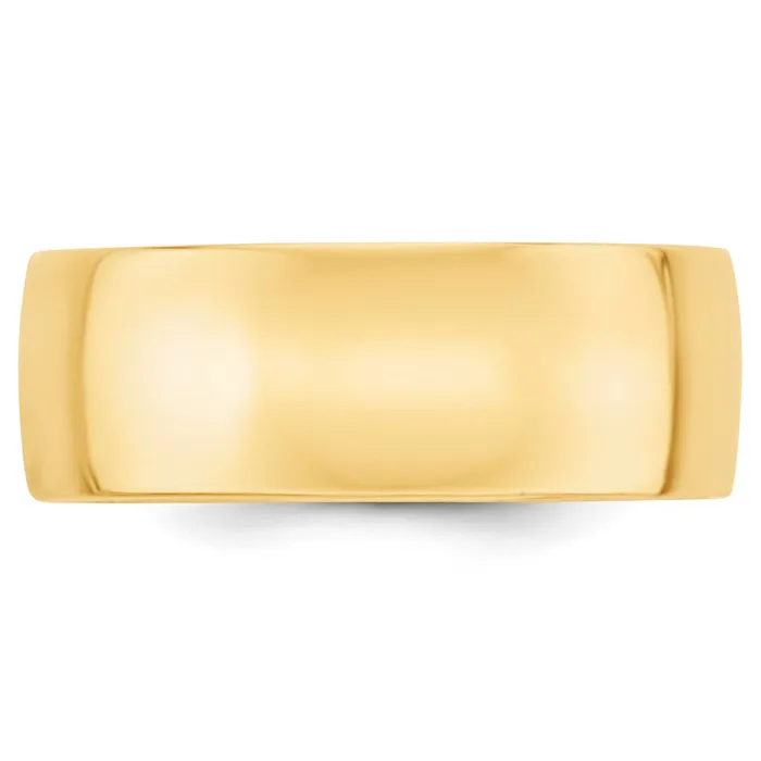 Solid 18K Yellow Gold 8mm Light Weight Comfort Fit MensWomens Wedding Band Ring Size 6 Goldia Rings Solid 18K Yellow Gold 8mm Light Weight Comfort Fit MensWomens Wedding Band Ring Size 6 Goldia Rings