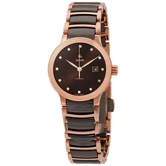 Watches JMS always Original Rado Centrix Automatic Diamond Brown Dial Ladies Watch R30183752 Watches JMS always Original Rado Centrix Automatic Diamond Brown Dial Ladies Watch R30183752