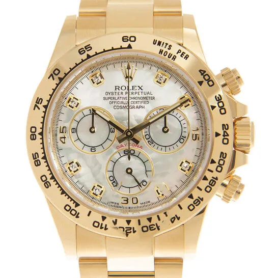Watches JMS always Original Rolex Cosmograph Daytona Chronograph Automatic Diamond White Mother of Pearl Dial Mens Watch 116508WMDO