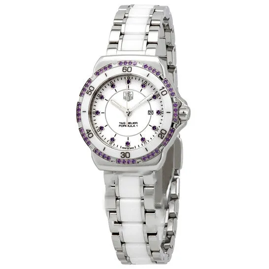 Watches JMS always Original Tag Heuer Formula 1 White Dial Amethysts Ladies Watch WAH1318BA0868 Watches JMS always Original Tag Heuer Formula 1 White Dial Amethysts Ladies Watch WAH1318BA0868
