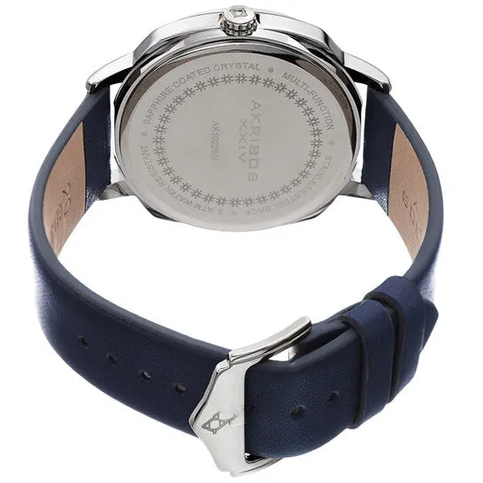 Watches Original Akribos XXIV Quartz Blue Dial Blue Leather Mens Watch AK1022BU JMS always Watches Original Akribos XXIV Quartz Blue Dial Blue Leather Mens Watch AK1022BU JMS always