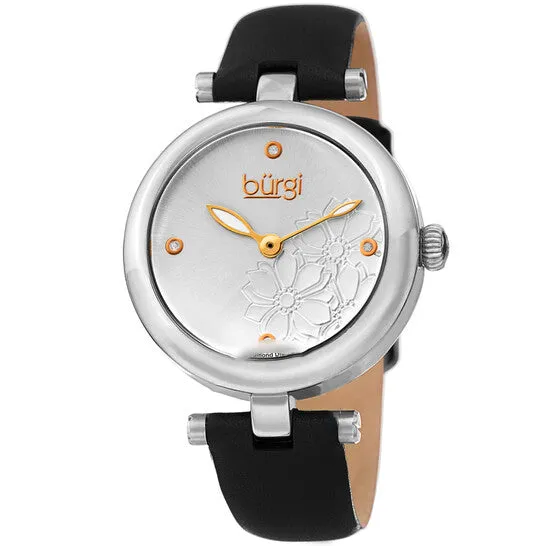 Watches Original Burgi Flower Marker Quartz Diamond Silver Dial Ladies Watch BUR197SSB JMS always Watches Original Burgi Flower Marker Quartz Diamond Silver Dial Ladies Watch BUR197SSB JMS always