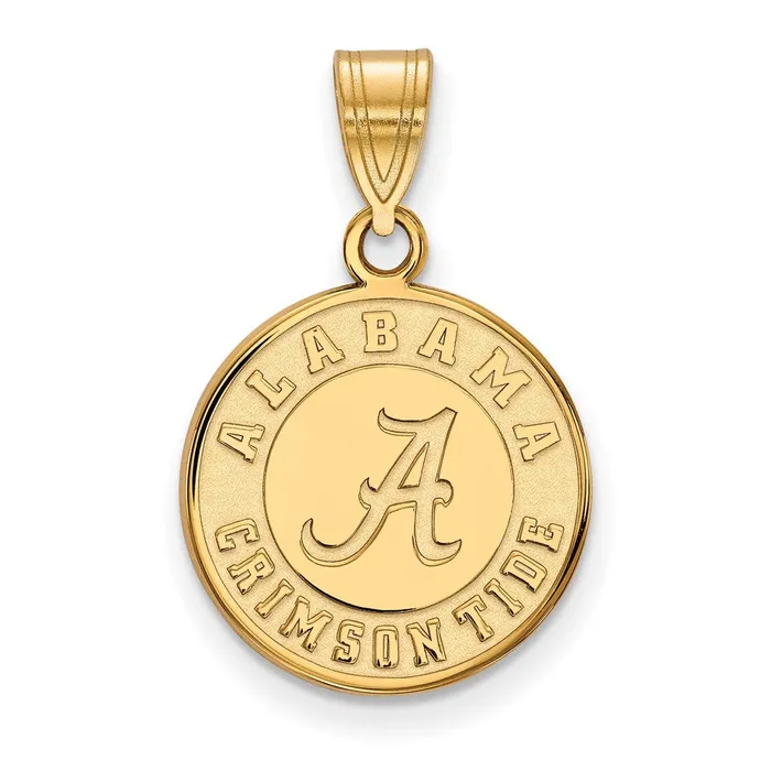 10k Gold University of Alabama Medium Disc Pendant TreasureFineJewelers Necklaces 10k Gold University of Alabama Medium Disc Pendant TreasureFineJewelers Necklaces