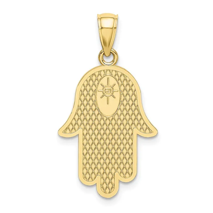 10K Hamsa W Star Of David Charm TreasureFineJewelers Charm Necklaces