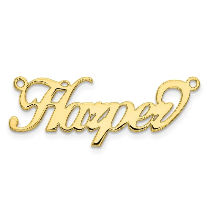 10K Polished Name Plate TreasureFineJewelers Necklaces