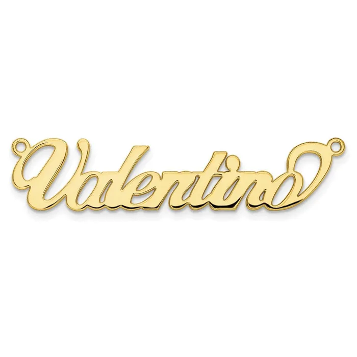 10K Polished Name Plate TreasureFineJewelers Necklaces