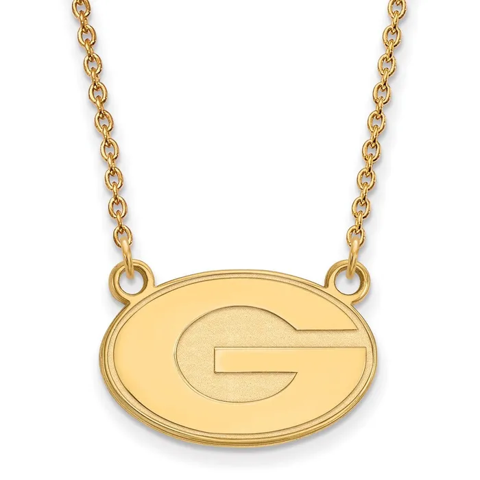 14k Gold University of Georgia Small Pendant Necklace TreasureFineJewelers Necklaces