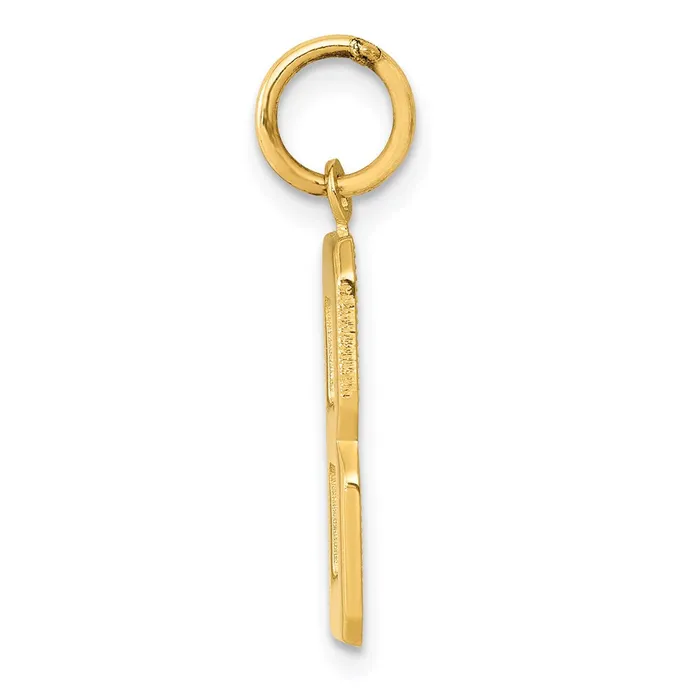 14k Medium Polished Number 8 Charm TreasureFineJewelers Charm Necklaces