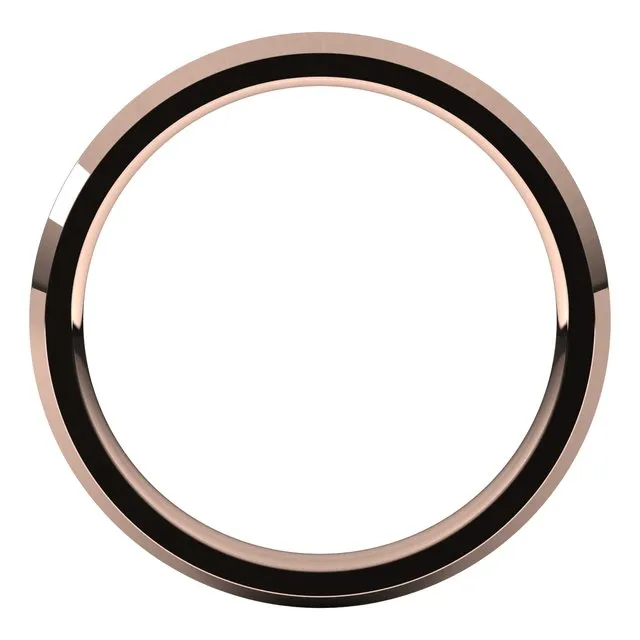 14K Rose Gold 25 mm Knife Edge Comfort Fit Wedding Band TreasureFineJewelers Rings