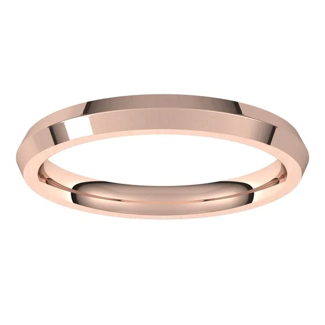 14K Rose Gold 25 mm Knife Edge Comfort Fit Wedding Band TreasureFineJewelers Rings
