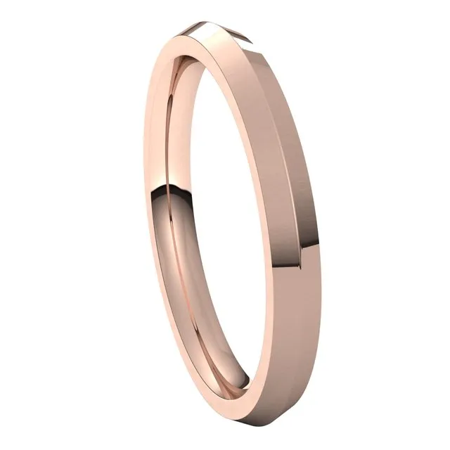 14K Rose Gold 25 mm Knife Edge Comfort Fit Wedding Band TreasureFineJewelers Rings