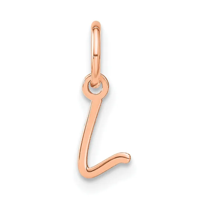 14k Rose Gold Upper case Letter L Initial Charm TreasureFineJewelers Charm Necklaces 14k Rose Gold Upper case Letter L Initial Charm TreasureFineJewelers Charm Necklaces