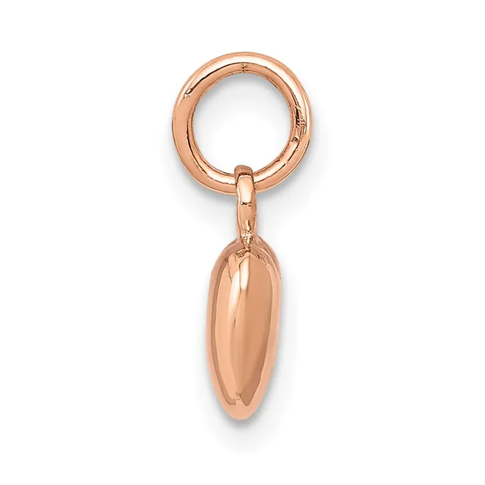 14K Rose Polished 3D Puffed Heart Charm TreasureFineJewelers Charm Necklaces