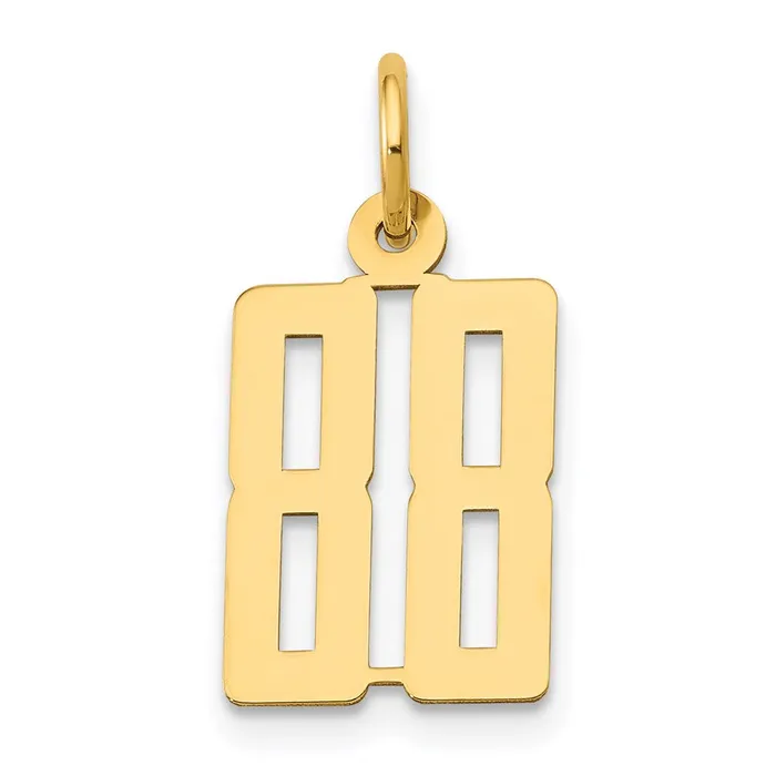 14k Small Elongated Number 88 Charm TreasureFineJewelers Charm Necklaces 14k Small Elongated Number 88 Charm TreasureFineJewelers Charm Necklaces