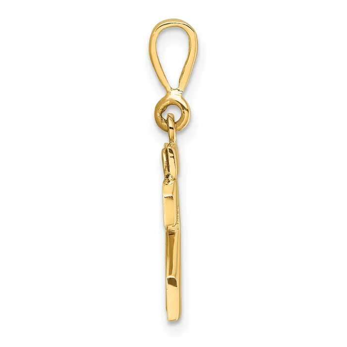 14k Small Polished Number 23 Charm TreasureFineJewelers Charm Necklaces