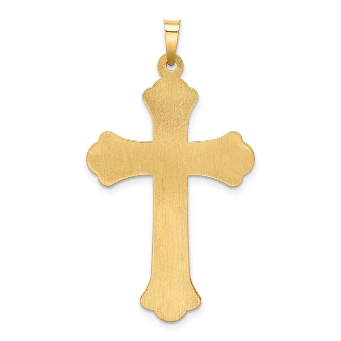 14k Twotone Hollow Polished Woven Fleur de Lis Crucifix TreasureFineJewelers Rings