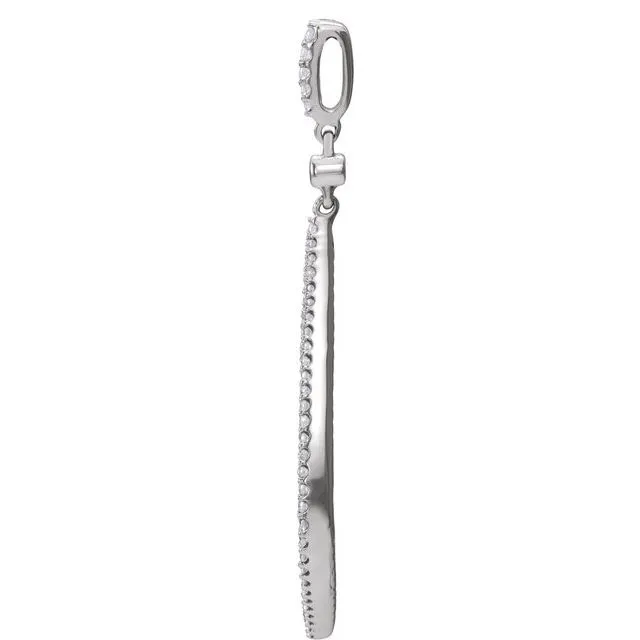 14K White Gold 14 CTW Natural Diamond Pendant TreasureFineJewelers Necklaces