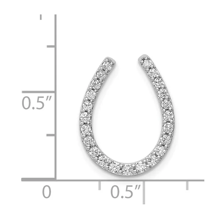 14k White Gold 35ct Diamond Horseshoe Necklace TreasureFineJewelers Necklaces