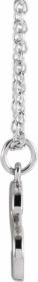 14K White Gold Initial S Dangle 18 Necklace TreasureFineJewelers Necklaces