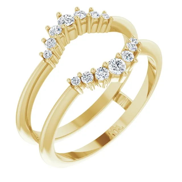 14K Yellow 14 CTW Natural Diamond Ring Guard TreasureFineJeweler Rings 14K Yellow 14 CTW Natural Diamond Ring Guard TreasureFineJeweler Rings