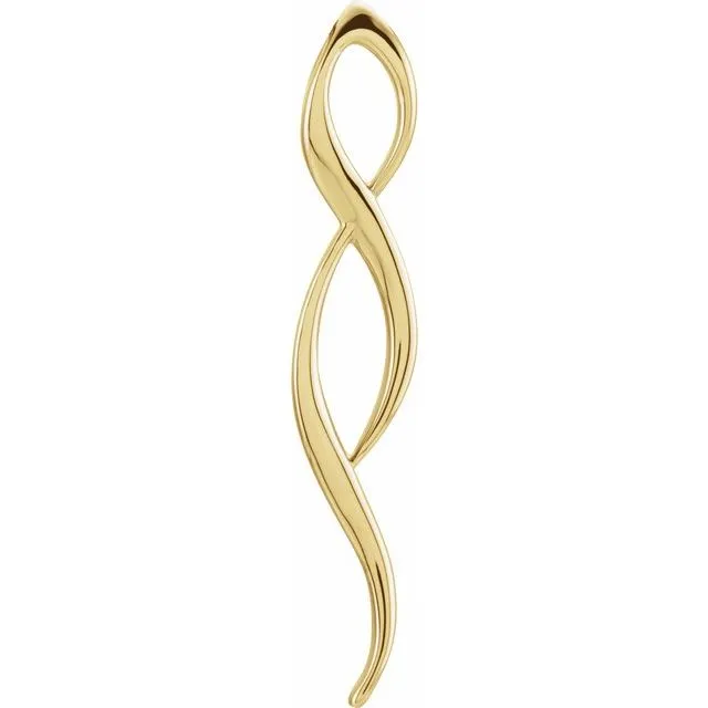 14K Yellow Gold 457x83 mm Freeform Pendant TreasureFineJewelers PreStyled Sets 14K Yellow Gold 457x83 mm Freeform Pendant TreasureFineJewelers PreStyled Sets