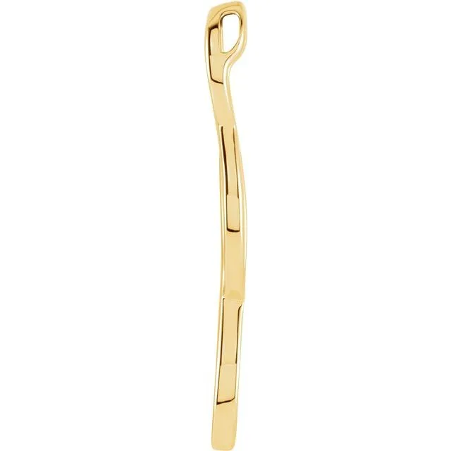 14K Yellow Gold 457x83 mm Freeform Pendant TreasureFineJewelers PreStyled Sets