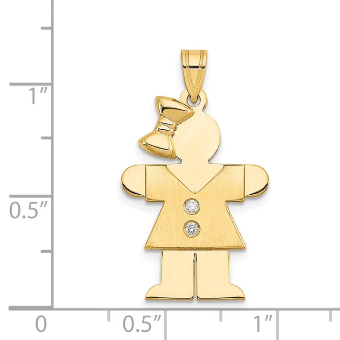 14k Yellow Gold AA Diamond kid pendant TreasureFineJewelers PreStyled Sets