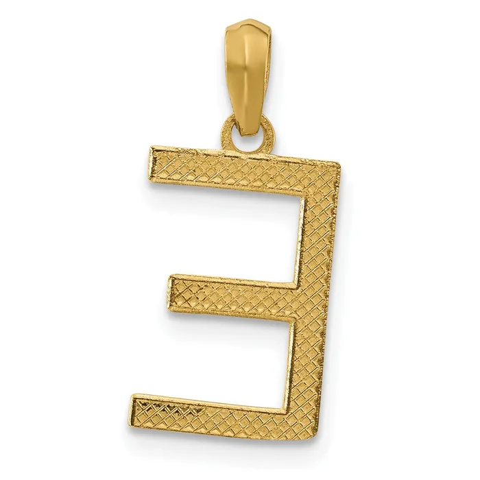 14k Yellow Gold Fancy Letter E TreasureFineJewelers PreStyled Sets