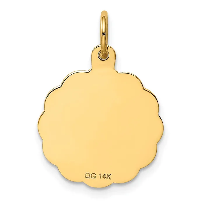 14k Yellow Gold Happy 5th ANNIVERSARY Charm TreasureFineJewelers Charm Necklaces