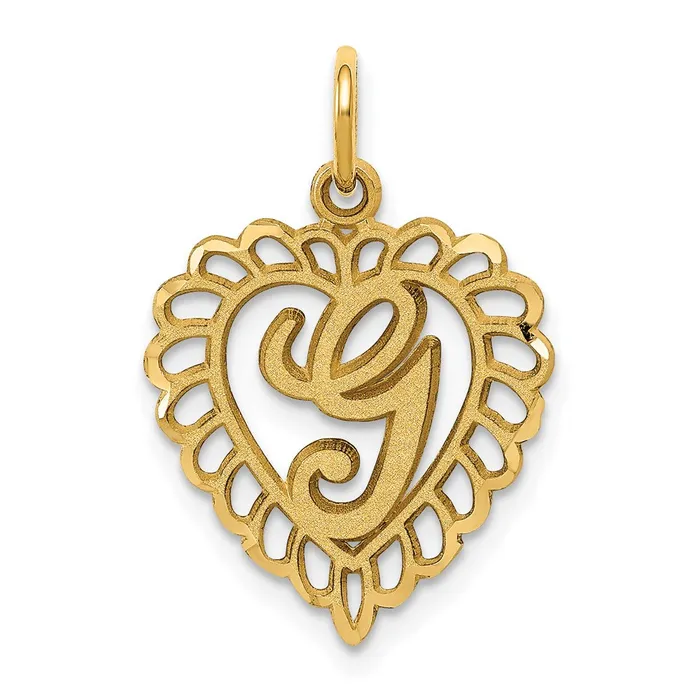 14k Yellow Gold Heart Letter G Charm TreasureFineJewelers Charm Necklaces 14k Yellow Gold Heart Letter G Charm TreasureFineJewelers Charm Necklaces