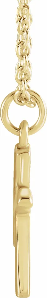 14K Yellow Gold Initial K Dangle 18 Necklace TreasureFineJewelers Necklaces