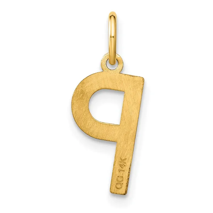14k Yellow Gold Letter P Initial Pendant TreasureFineJewelers Necklaces